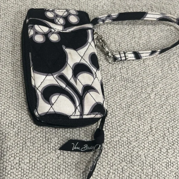 Vera Bradley Black and White Wristlet Wallet - Picture 3 of 5